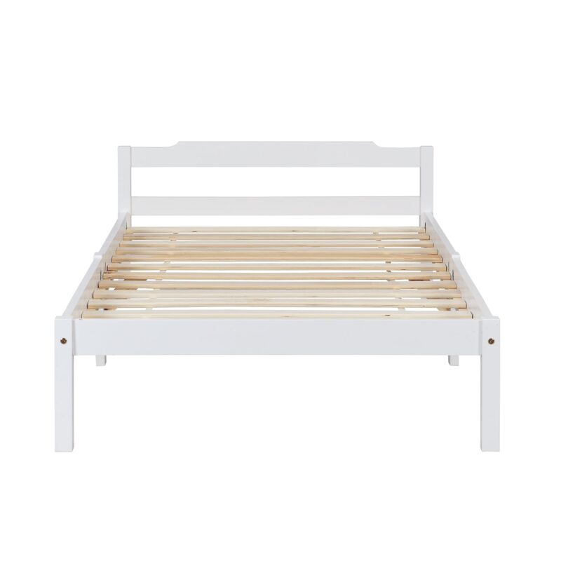 Curran Solid Wood Bed Frame in White UK Sizes - Image 6