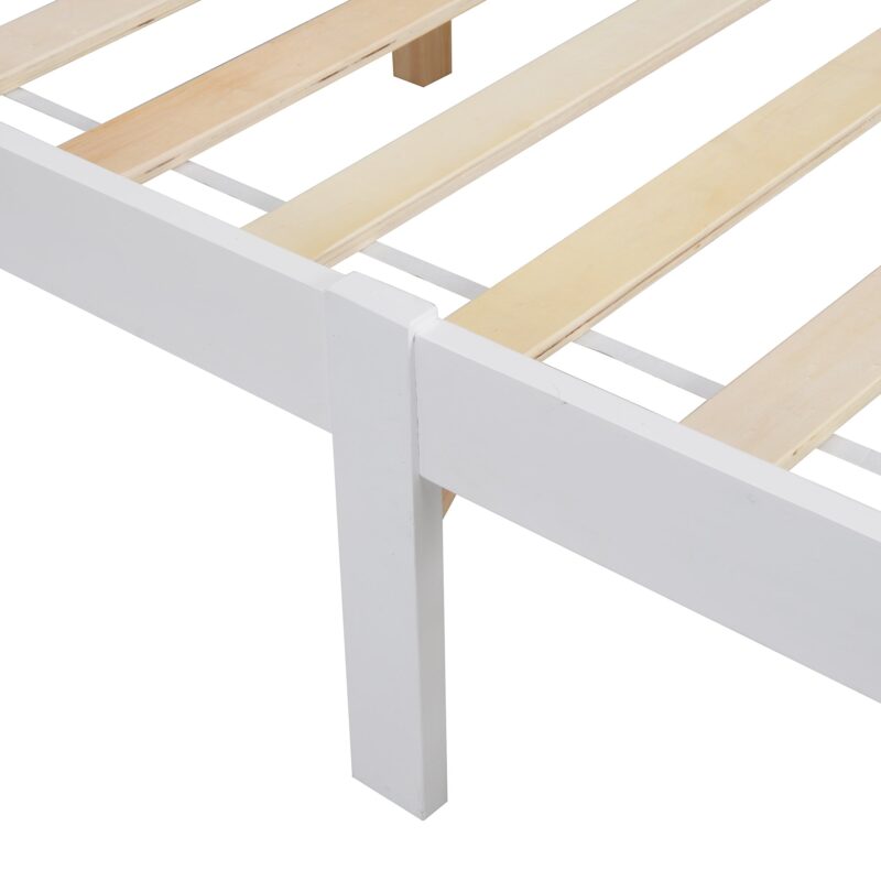 Curran Solid Wood Bed Frame in White UK Sizes - Image 12
