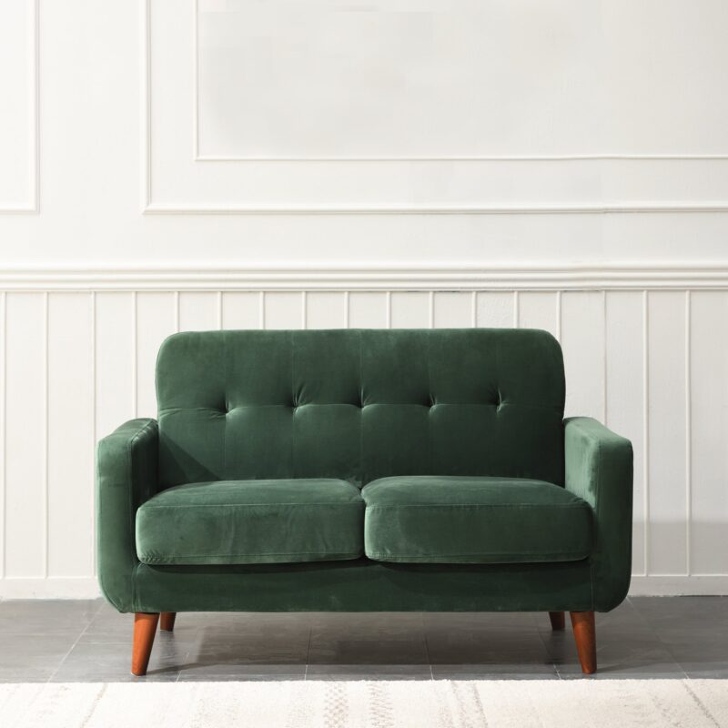 Clarence Sofa Range in Green Velvet - Image 2