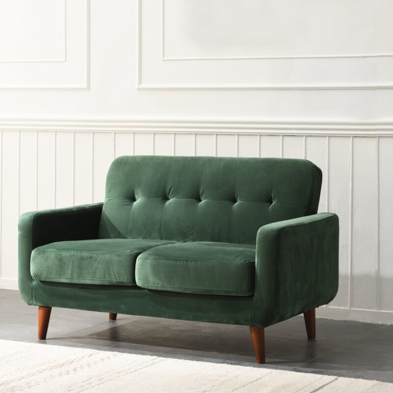 Clarence Sofa Range in Green Velvet - Image 3