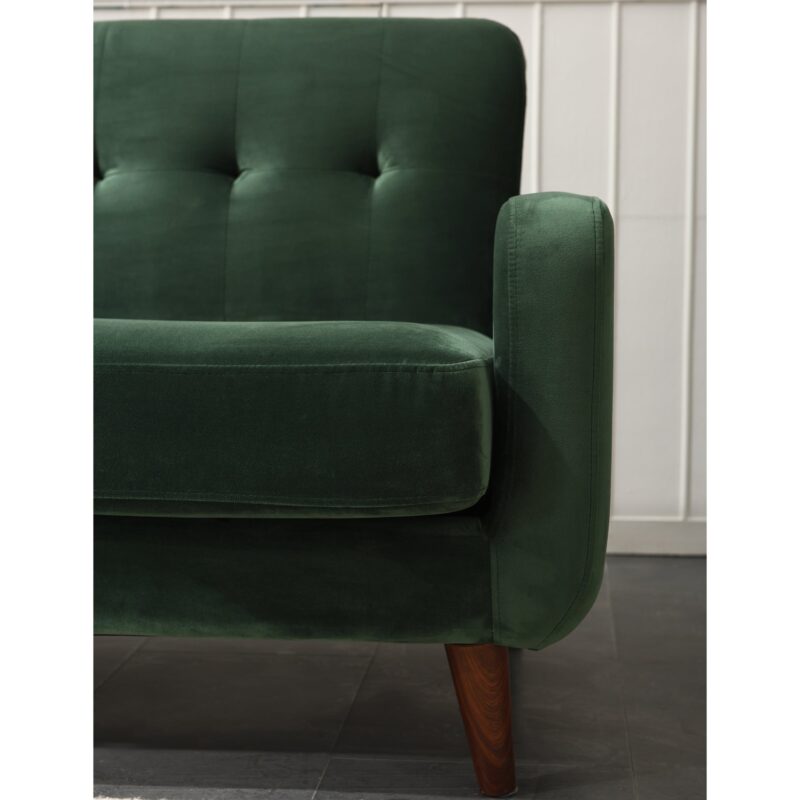 Clarence Sofa Range in Green Velvet - Image 7