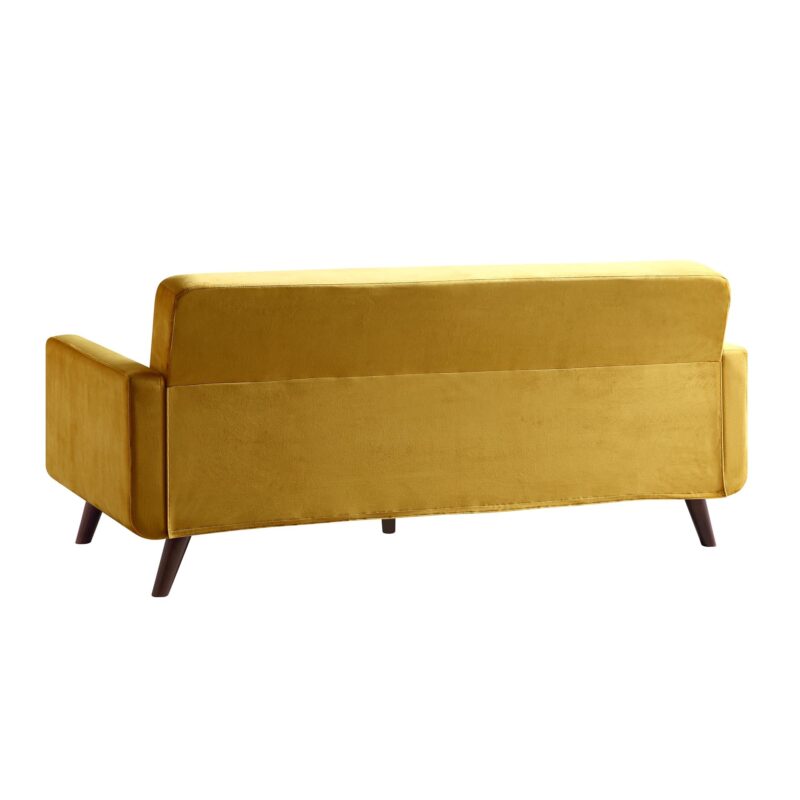 Clarence 3-Seater Sofa in Mustard Yellow Velvet - Image 8