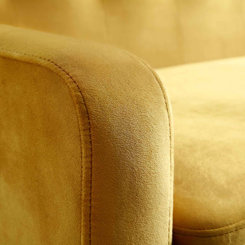 Clarence 3-Seater Sofa in Mustard Yellow Velvet - Image 11