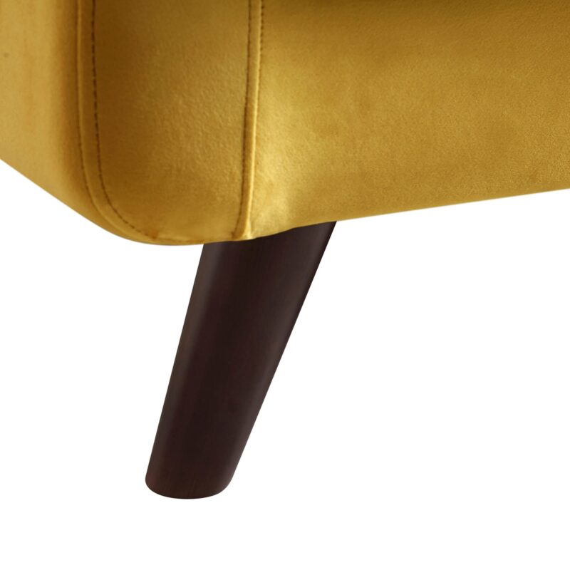 Clarence 3-Seater Sofa in Mustard Yellow Velvet - Image 12