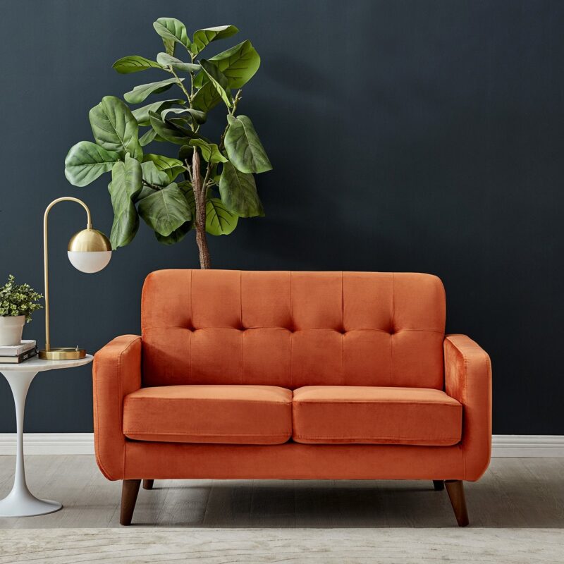 Clarence Sofa Range in Burnt Orange Velvet - Image 2