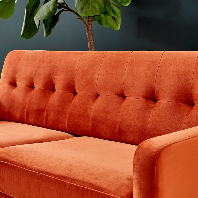 Clarence Sofa Range in Burnt Orange Velvet - Image 7