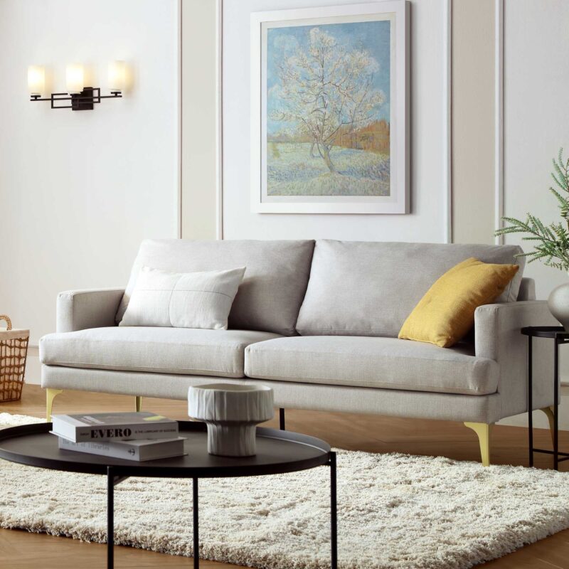 Haven Grey Fabric 3-Seater Sofa - Image 2