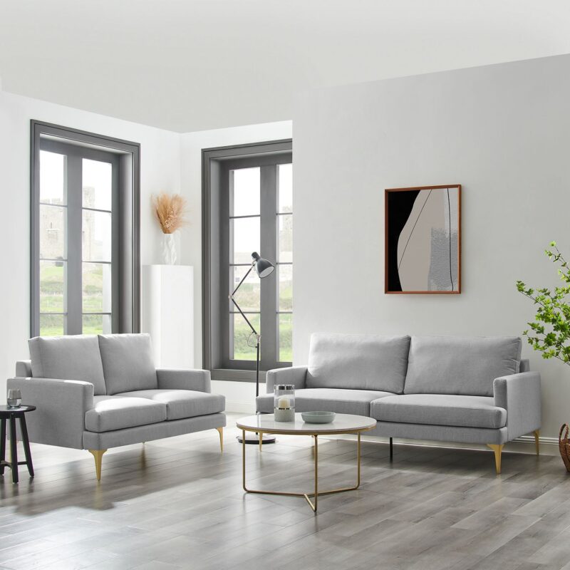 Haven Grey Fabric 2-Seater Sofa - Image 5