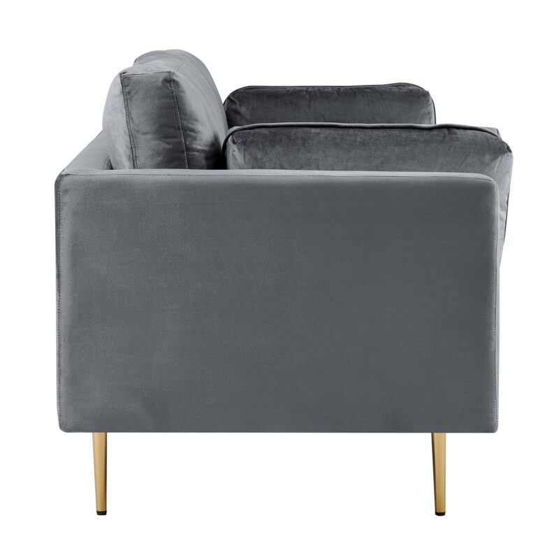Pelham Grey Velvet Fabric Sofa - Image 12