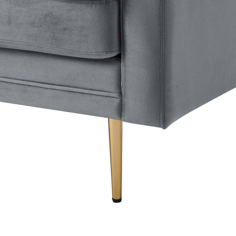 Pelham Grey Velvet Fabric Sofa - Image 13