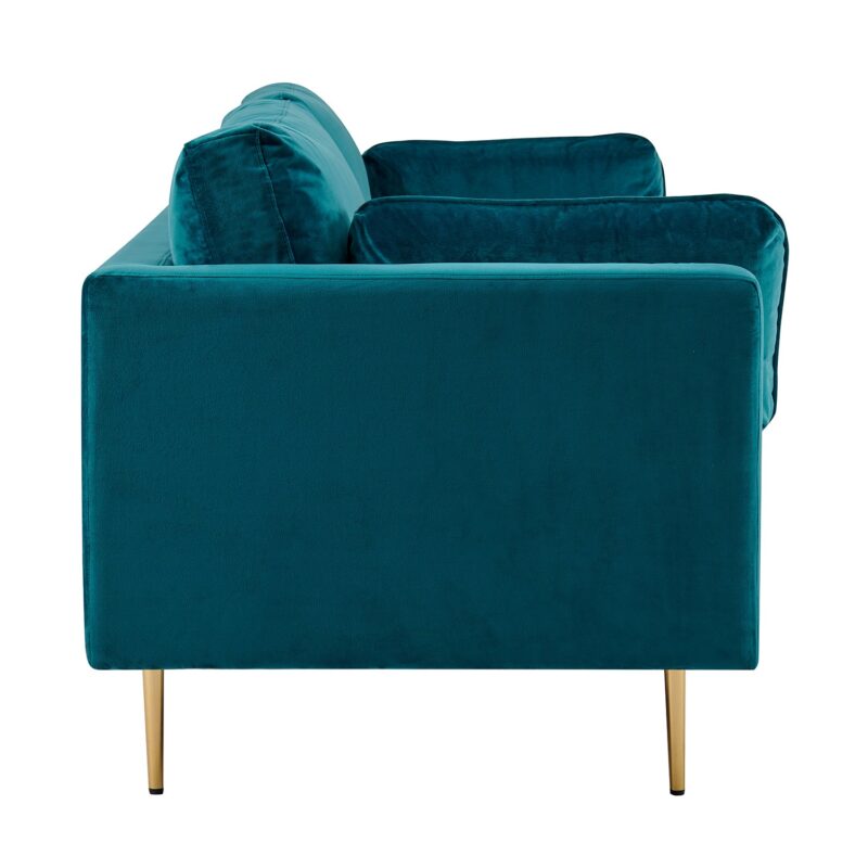 Pelham Teal Blue Velvet Fabric Sofa - Image 13
