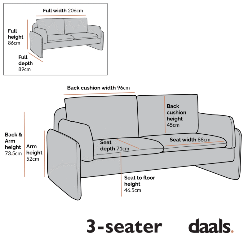 Clapham 3-Seater Ecru Boucle Sofa - Image 6