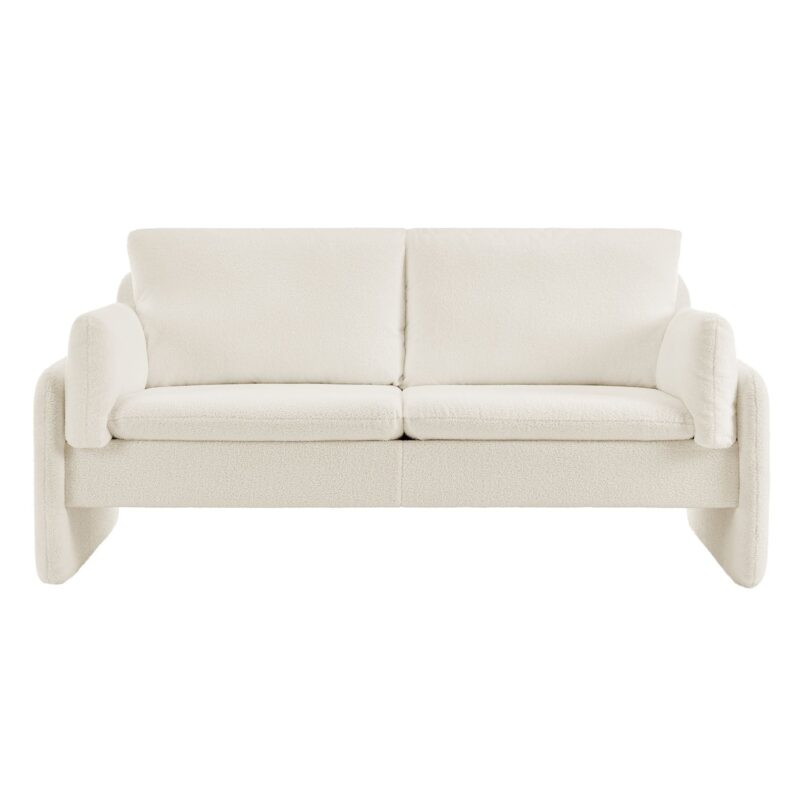 Clapham 2-Seater Ecru Boucle Sofa - Image 4