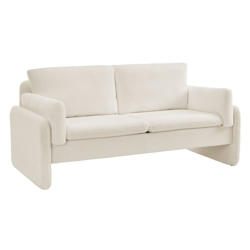 Clapham 2-Seater Ecru Boucle Sofa - Image 5