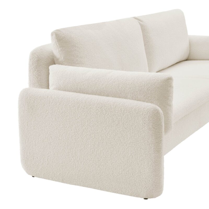 Clapham 3-Seater Ecru Boucle Sofa - Image 8