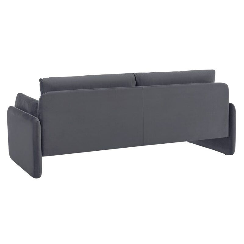 Clapham 3-Seater Grey Velvet Fabric Sofa - Image 7