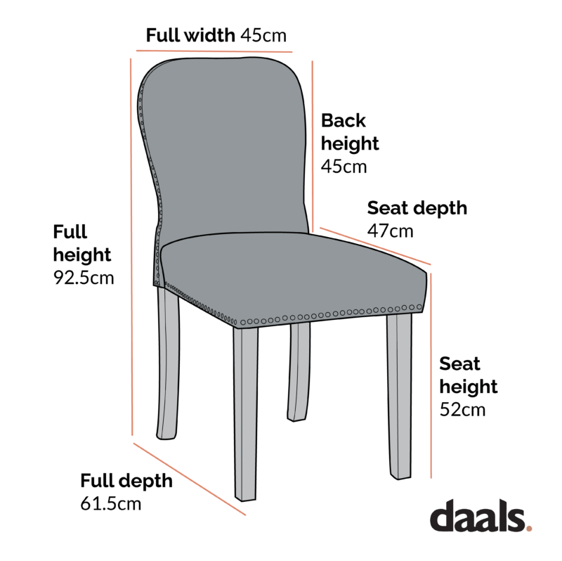 Stanway Set of 2 Champagne Velvet Dining Chairs - Image 4