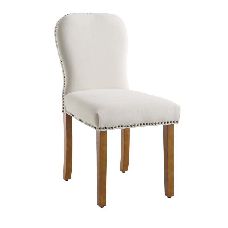 Stanway Set of 2 Champagne Velvet Dining Chairs - Image 5
