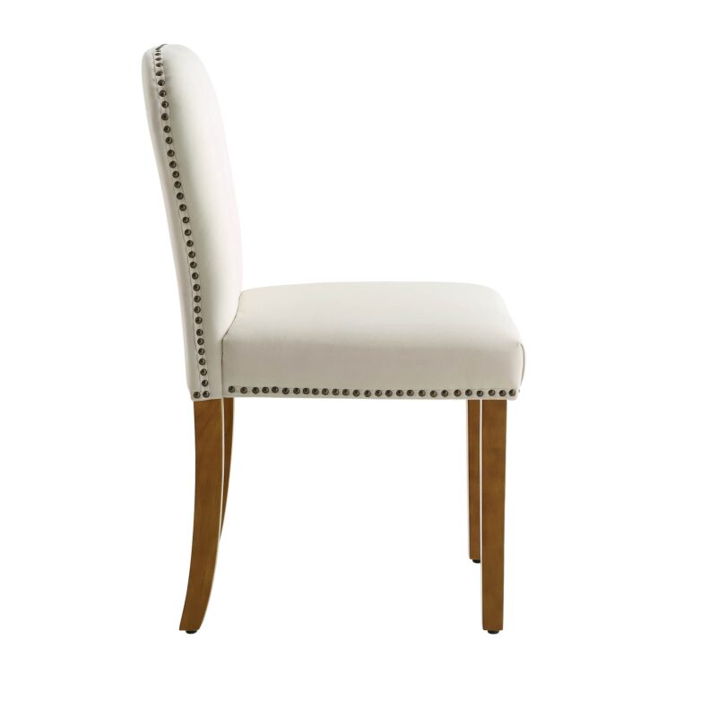 Stanway Set of 2 Champagne Velvet Dining Chairs - Image 6