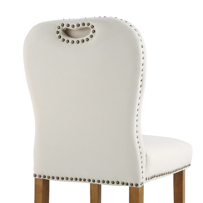 Stanway Set of 2 Champagne Velvet Dining Chairs - Image 8