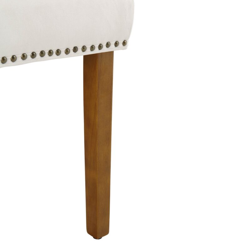 Stanway Set of 2 Champagne Velvet Dining Chairs - Image 11