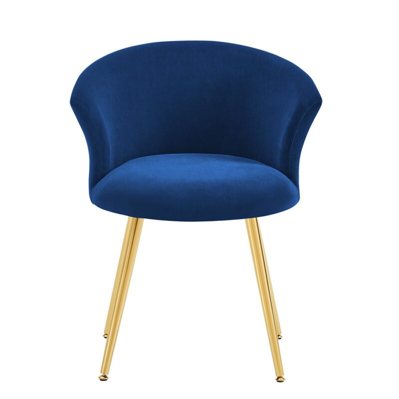 Kylie Set of 2 Blue Velvet Dining Chairs - Image 5