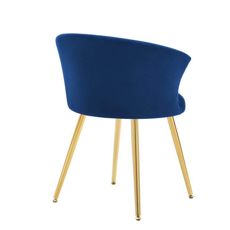 Kylie Set of 2 Blue Velvet Dining Chairs - Image 7