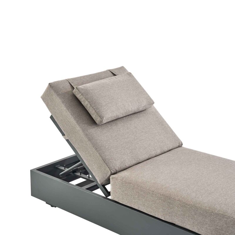 Jardin Aluminium Outdoor Sun Lounger, Granite - Image 10