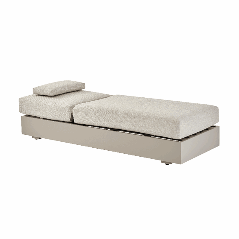 Jardin Aluminium Outdoor Sun Lounger, Pumice - Image 2