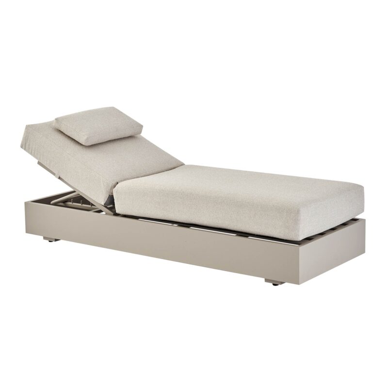 Jardin Aluminium Outdoor Sun Lounger, Pumice - Image 3