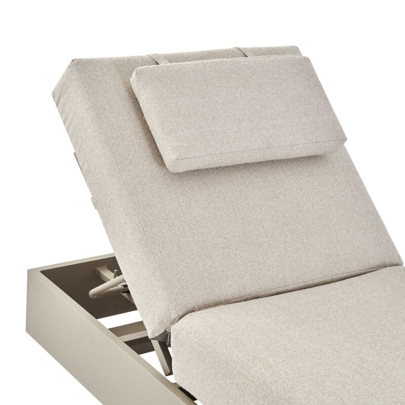 Jardin Aluminium Outdoor Sun Lounger, Pumice - Image 6