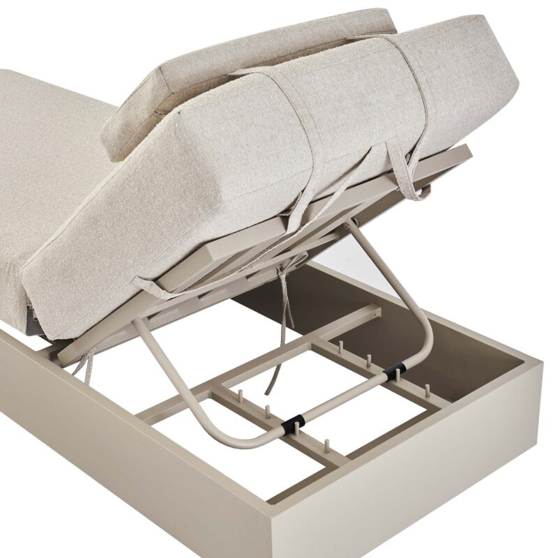 Jardin Aluminium Outdoor Sun Lounger, Pumice - Image 7