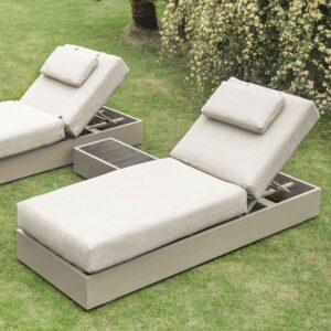 Jardin Aluminium Outdoor Sun Lounger, Pumice