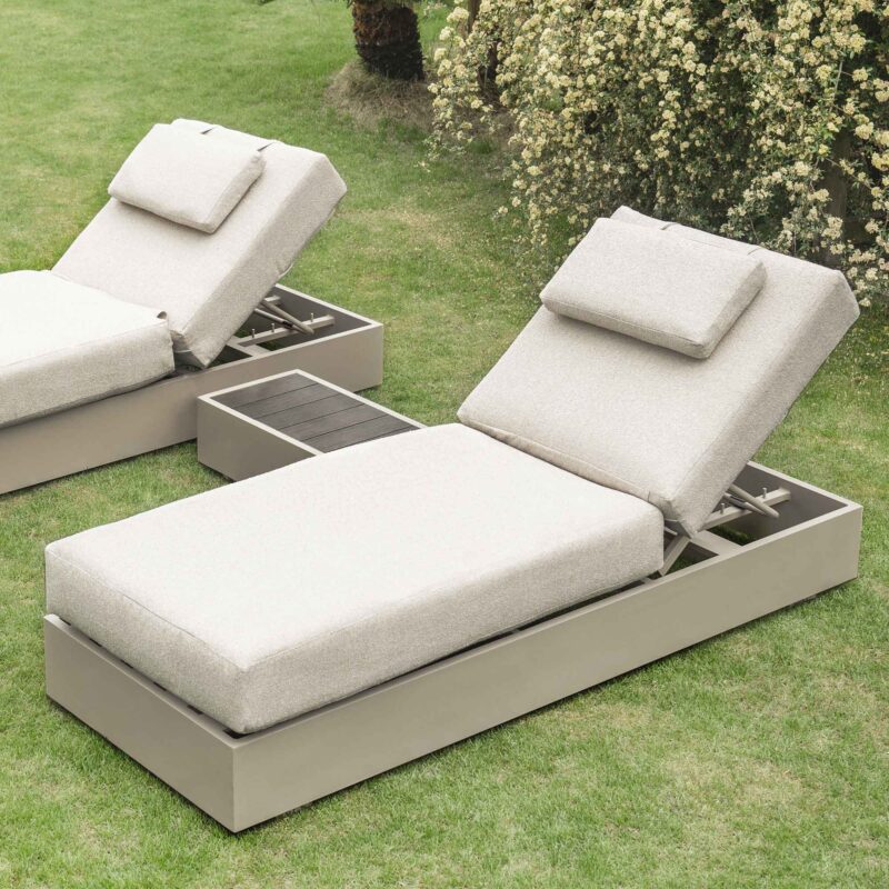 Jardin Aluminium Outdoor Sun Lounger, Pumice