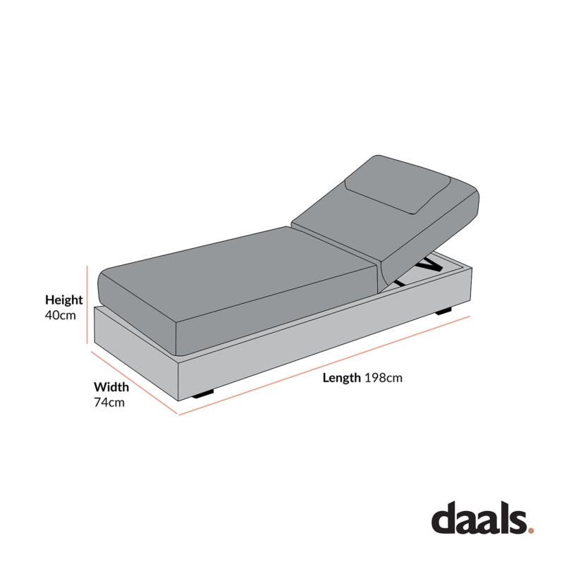 Jardin Aluminium Outdoor Sun Lounger, Granite - Image 5