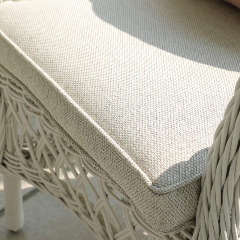 Willowbrook Lattice Weave Rattan Bistro Set, White - Image 8