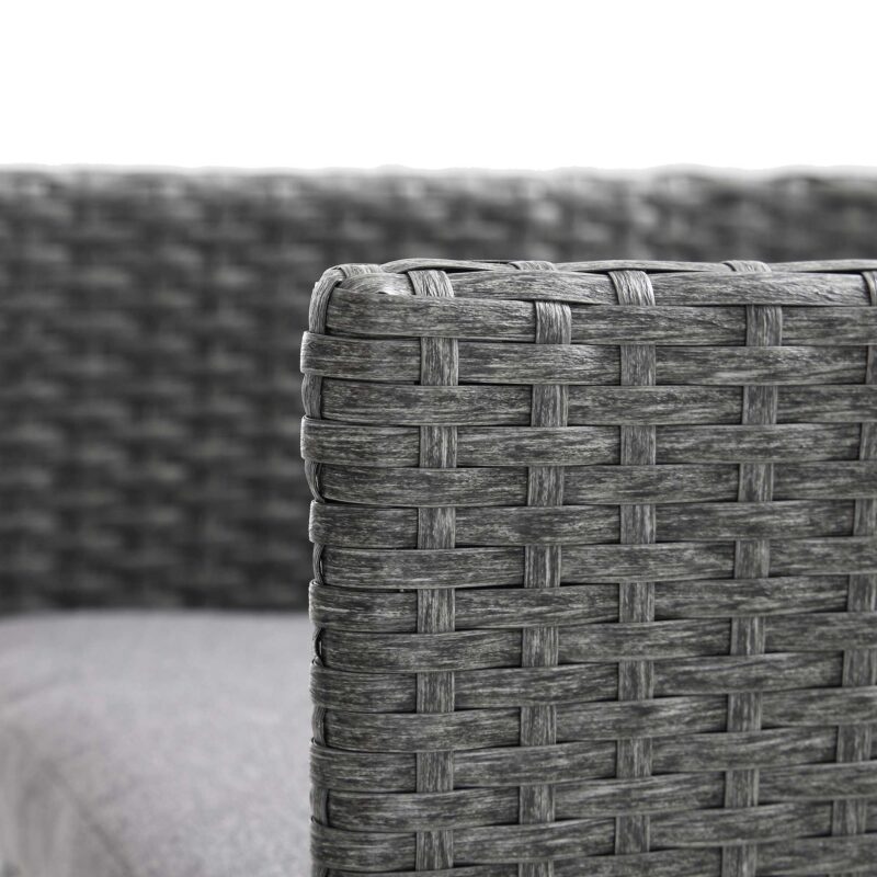 Granchester Rattan Balcony Bistro Set, Grey - Image 12