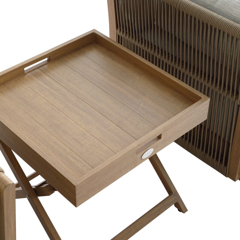 Pedra Rope and Aluminium Outdoor Bistro Set, Natural - Image 17