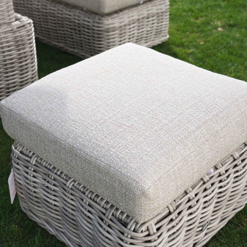 Bellagio Round Wicker Large Corner Casual Dining Set with Rising Table, Light Grey - Image 6