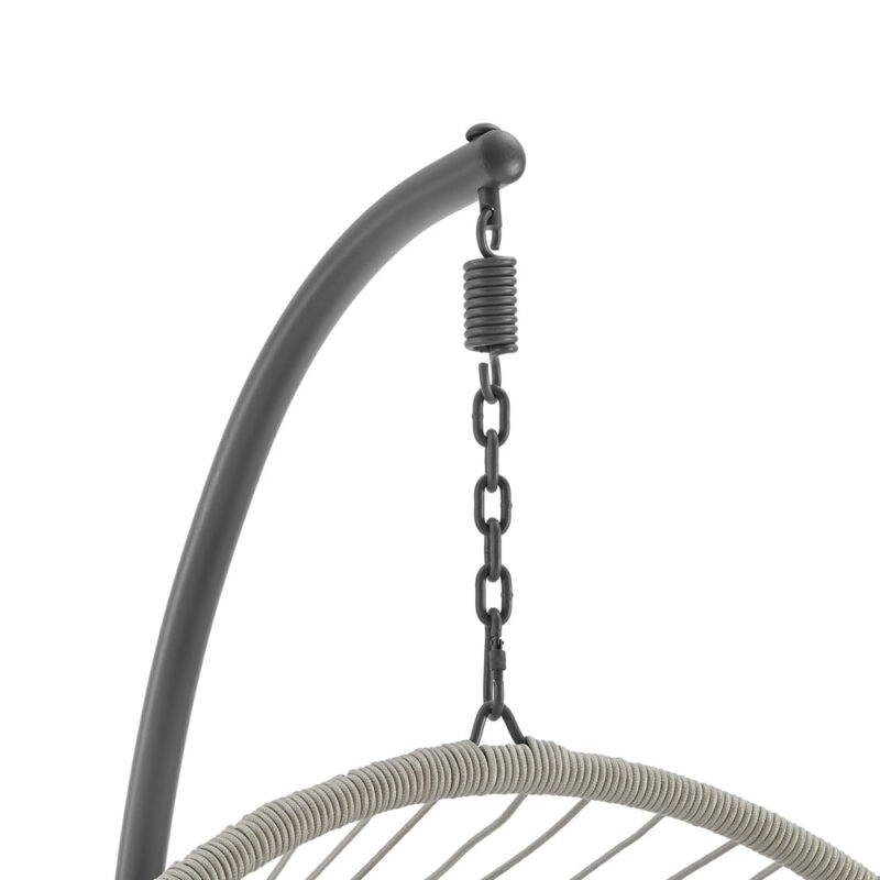 Harrington Rattan + Rope Indoor Outdoor SINGLE Hanging Chair - Image 7