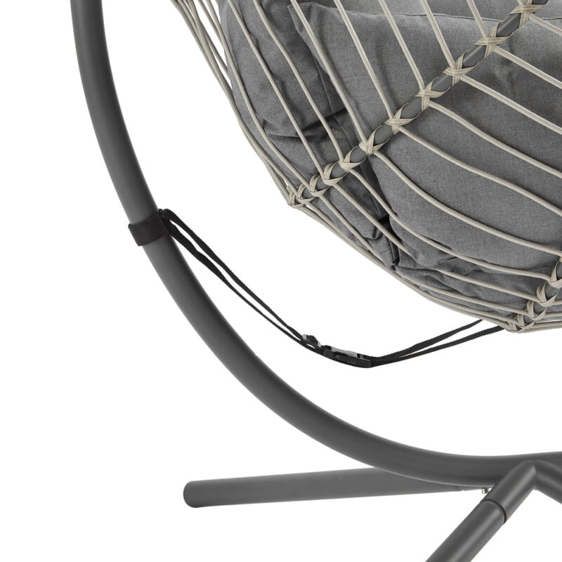 Harrington Rattan + Rope Indoor Outdoor SINGLE Hanging Chair - Image 10