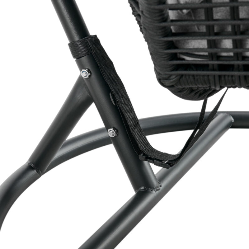 Lydia Geometric Rattan & Rope Mix Indoor Outdoor Hanging Chair - Image 10