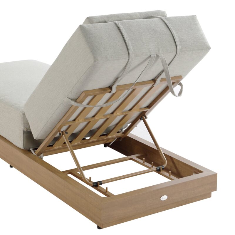 Pedra Rope and Aluminium Outdoor Sun Lounger and Side Table Set, Natural - Image 6
