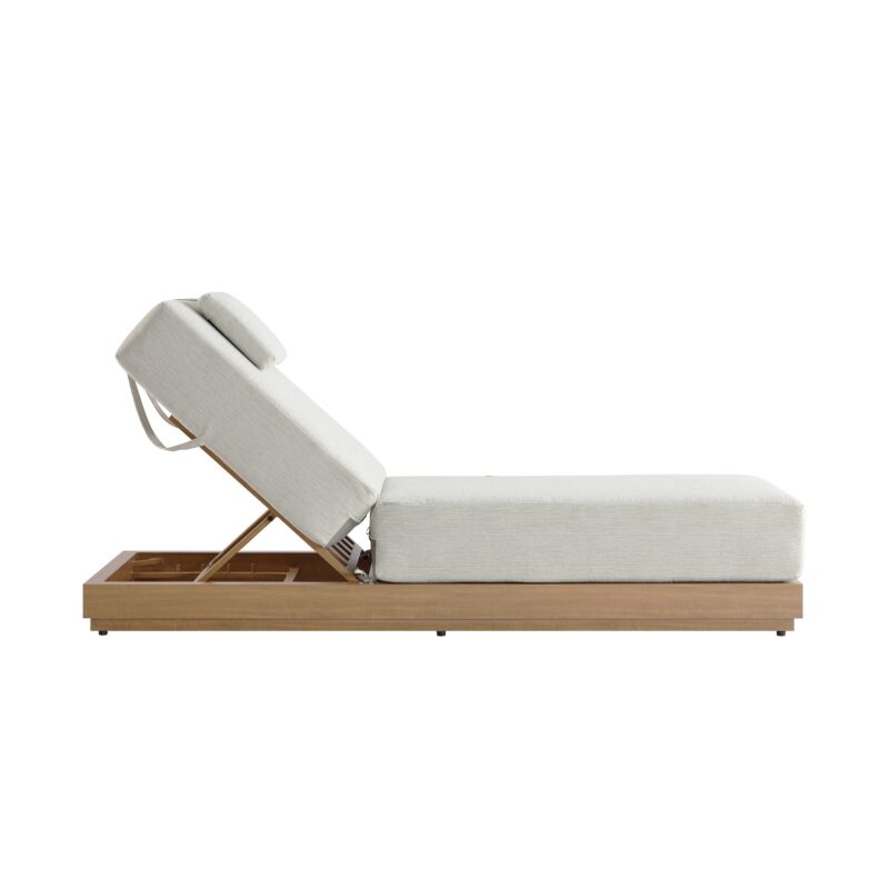 Pedra Rope and Aluminium Outdoor Sun Lounger, Natural - Image 2