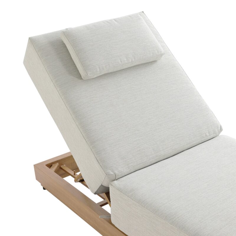 Pedra Rope and Aluminium Outdoor Sun Lounger, Natural - Image 7