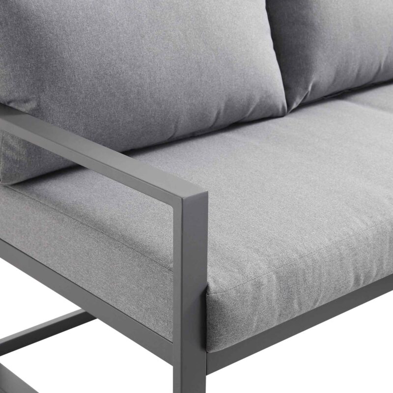 Albany Aluminium Corner Sofa Set with Reclining Back and Coffee Table, Grey - Image 16