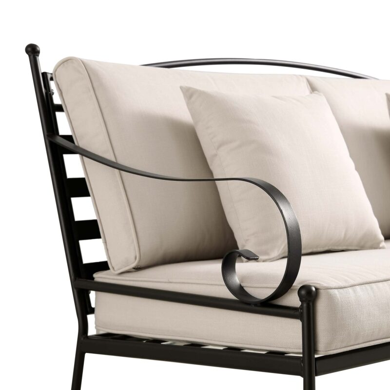 Haymes Indoor and Outdoor Metal Sofa Set with Coffee Table - Image 8