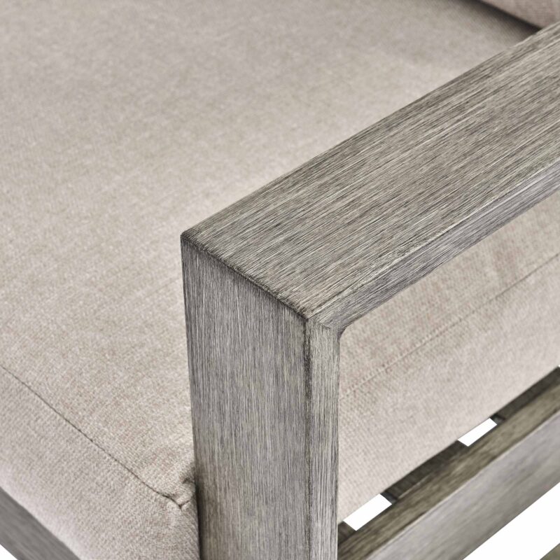 Montrose Aluminium Outdoor Sofa Set with Chaise, Brushed Silver Oak - Image 13