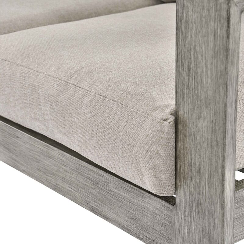 Montrose Aluminium Outdoor Sofa Set with Chaise, Brushed Silver Oak - Image 14