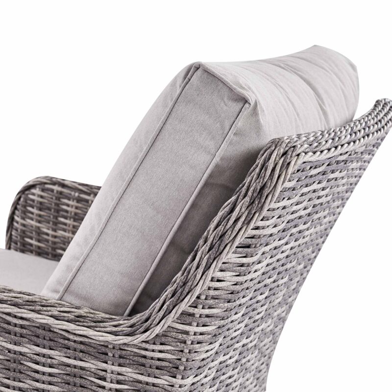 Hampshire 7-Seater Round Wicker Rattan Sofa Set with Rising Table, Light Grey - Image 15